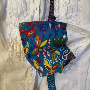 Robert Graham White Tuxedo Ruffle Long Sleeve Button Down Shirt Womens Sz XS